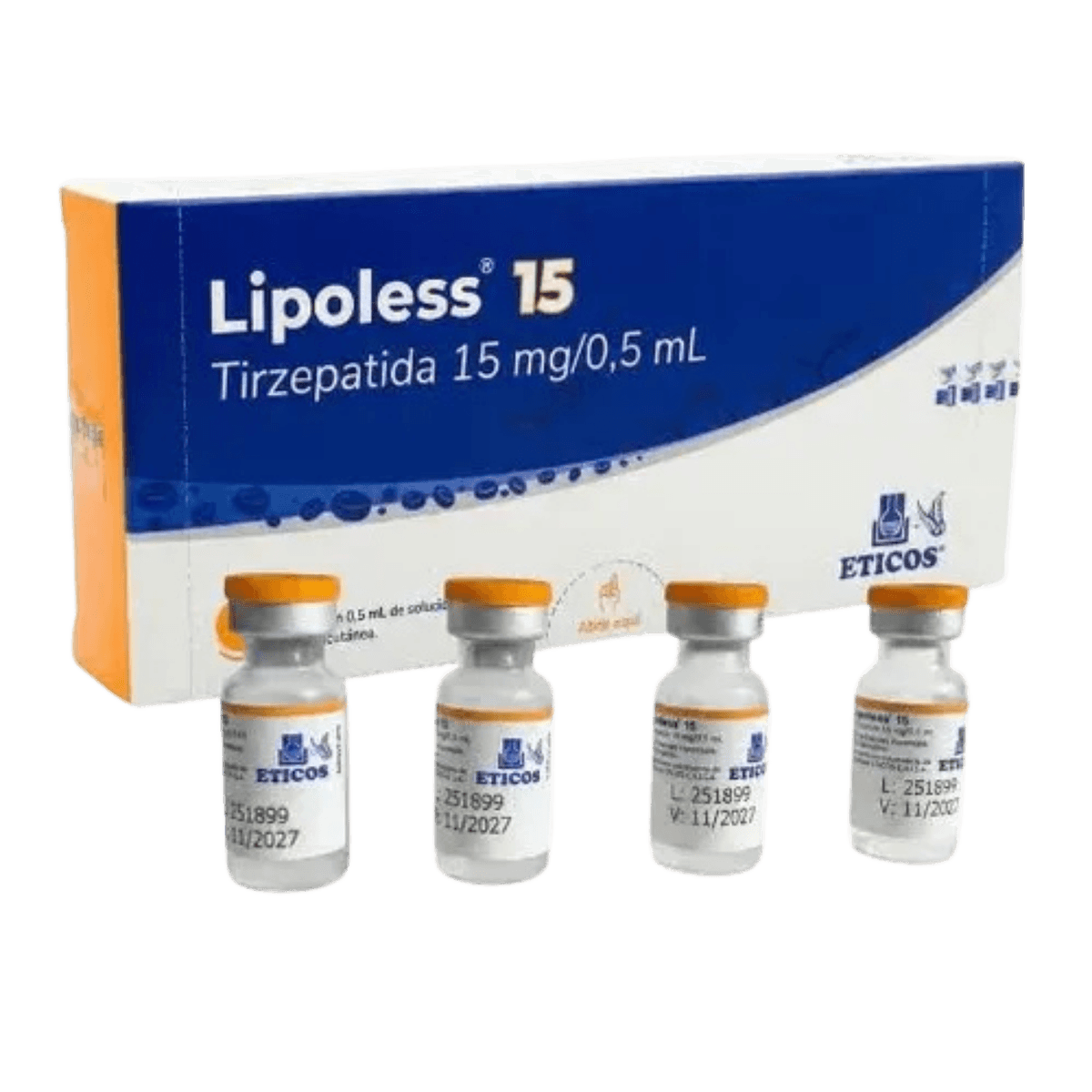 Lipoless 15mg - 04 ampolas – Tirzepatida