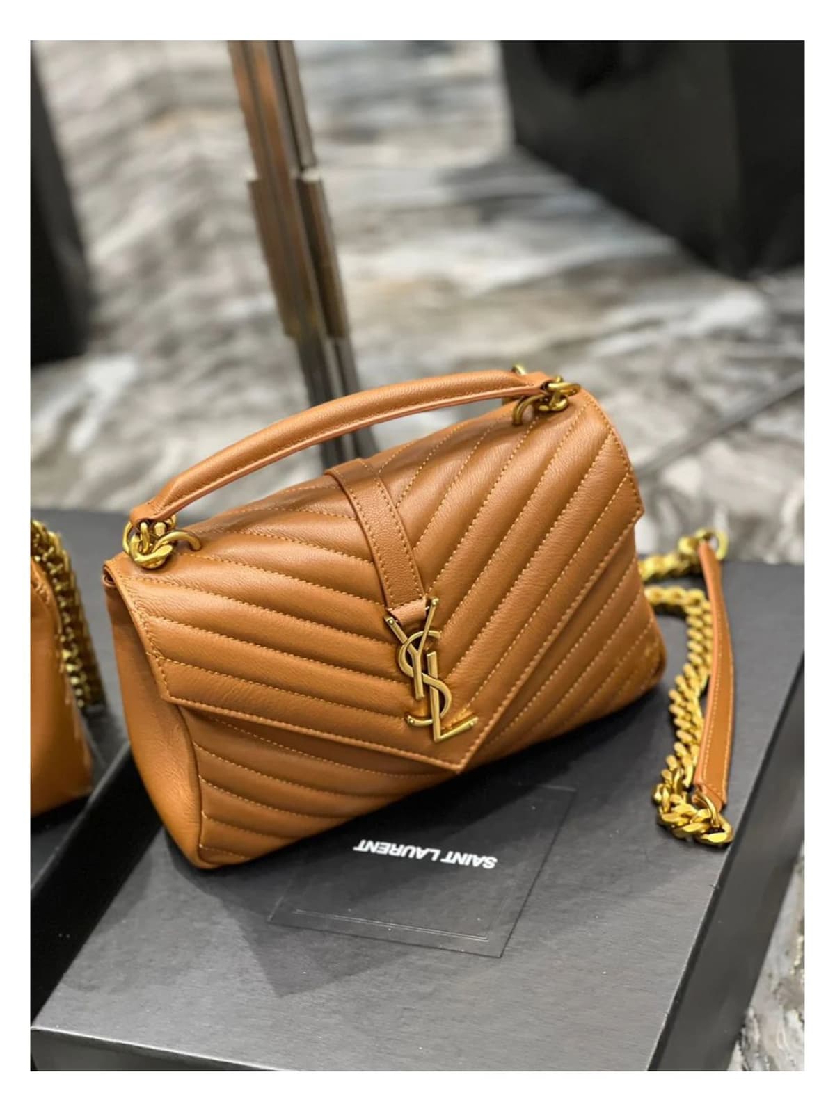 YSL College Medium Caramelo