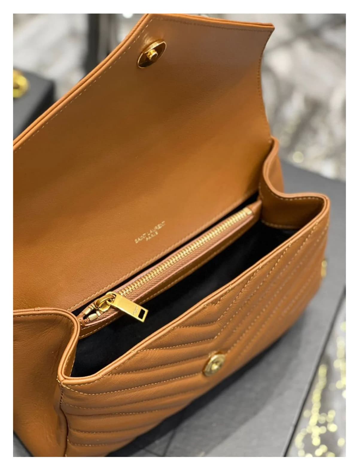 YSL College Medium Caramelo