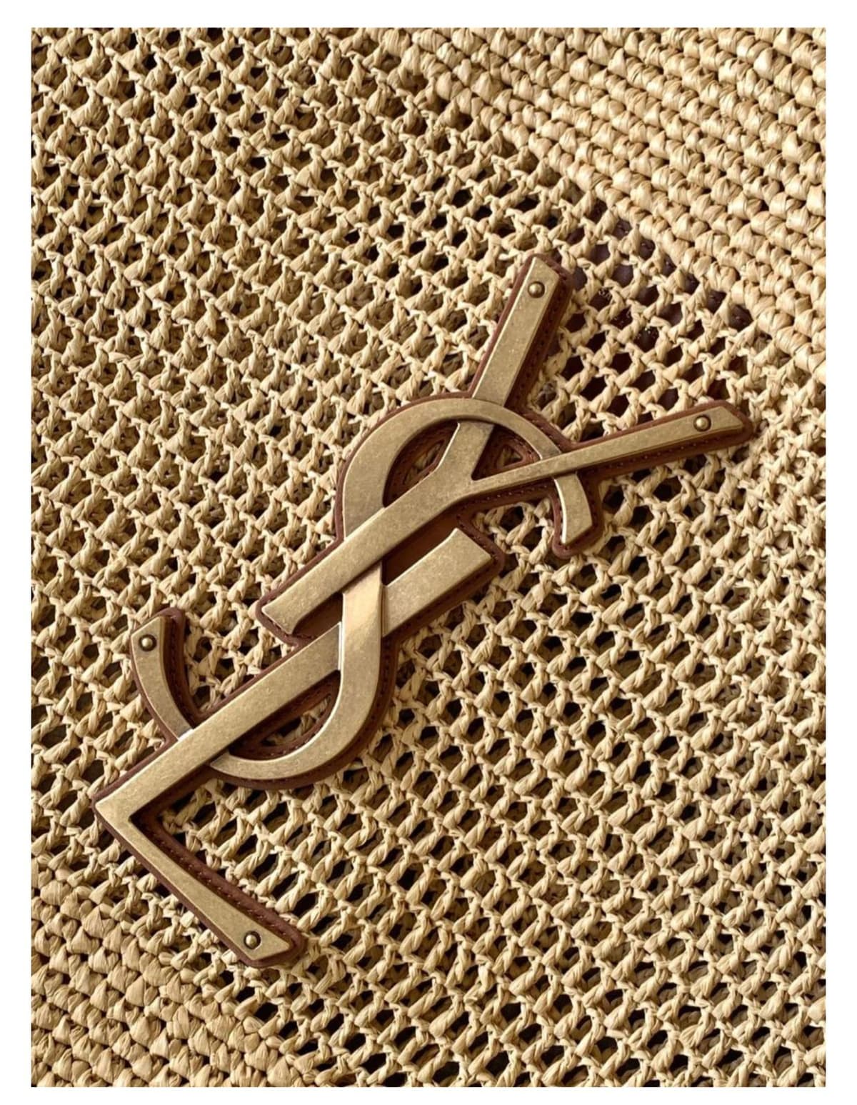 YSL Icare Raffia