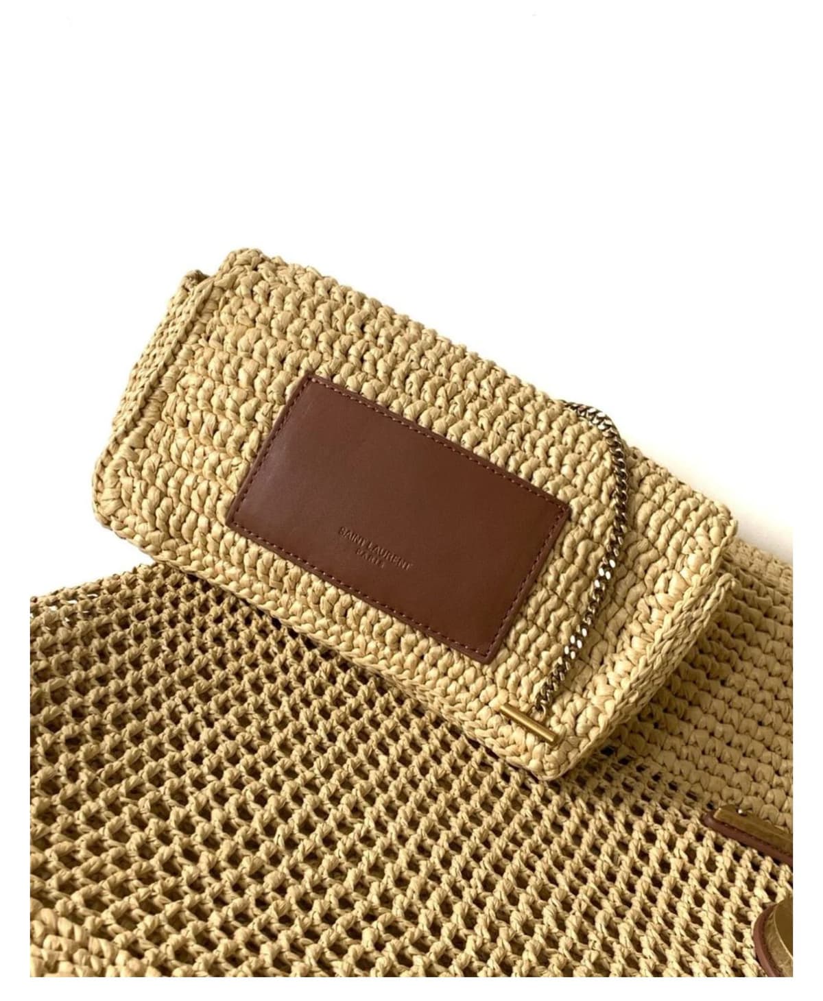 YSL Icare Raffia