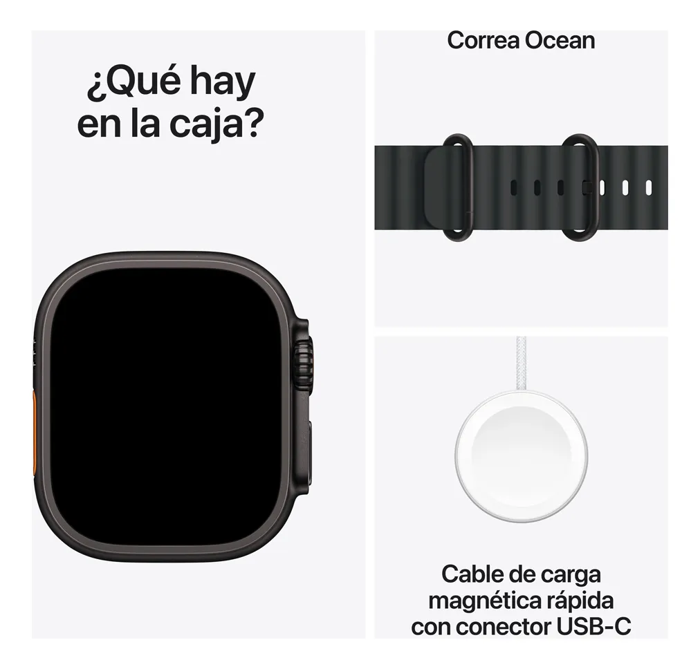 Apple Watch Ultra 3 GPS+Cellular 49mm Titânio Black Ocean Band
