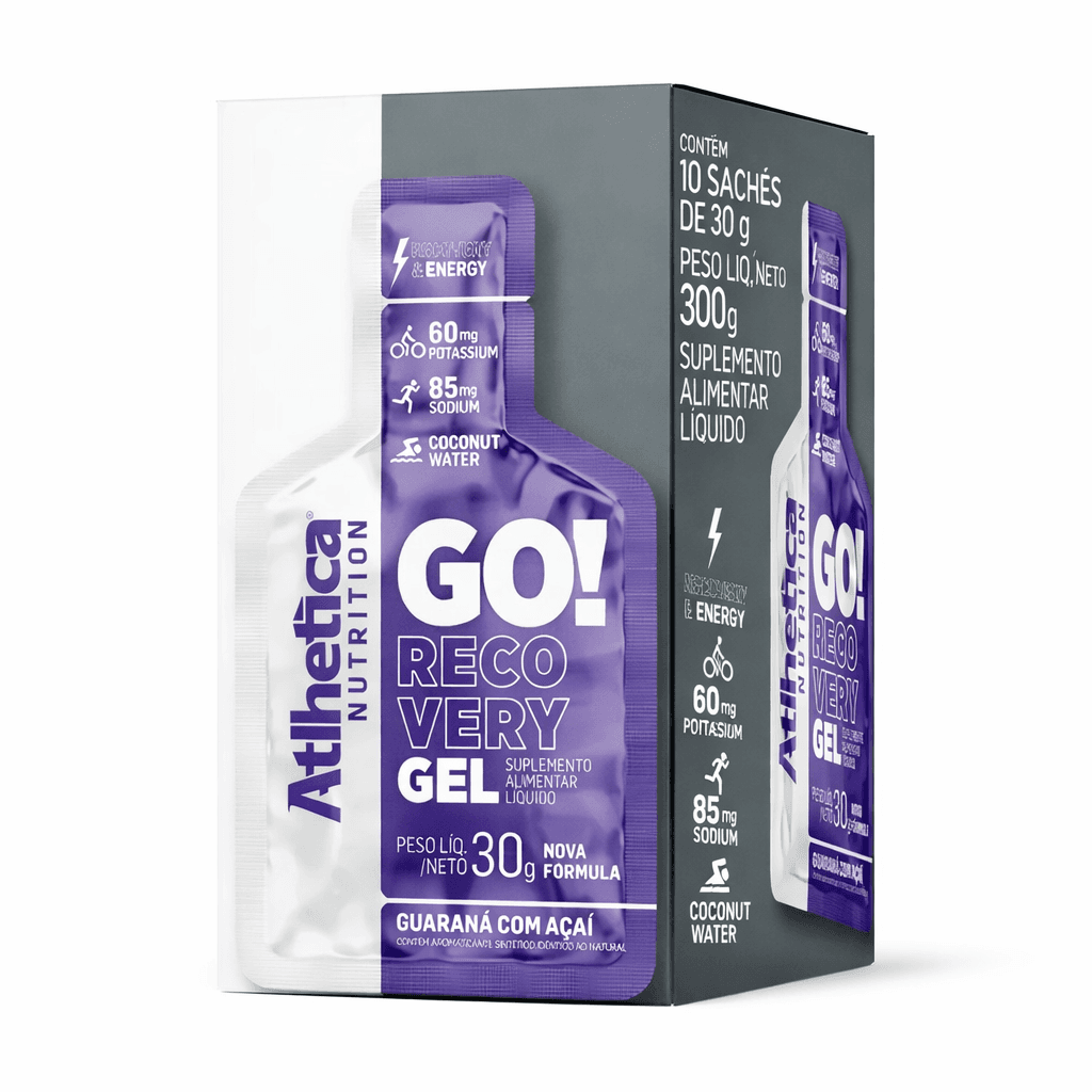 Athletica Nutrition GO Recovery gel Guaraná com Açaí 30g Caixa 12un