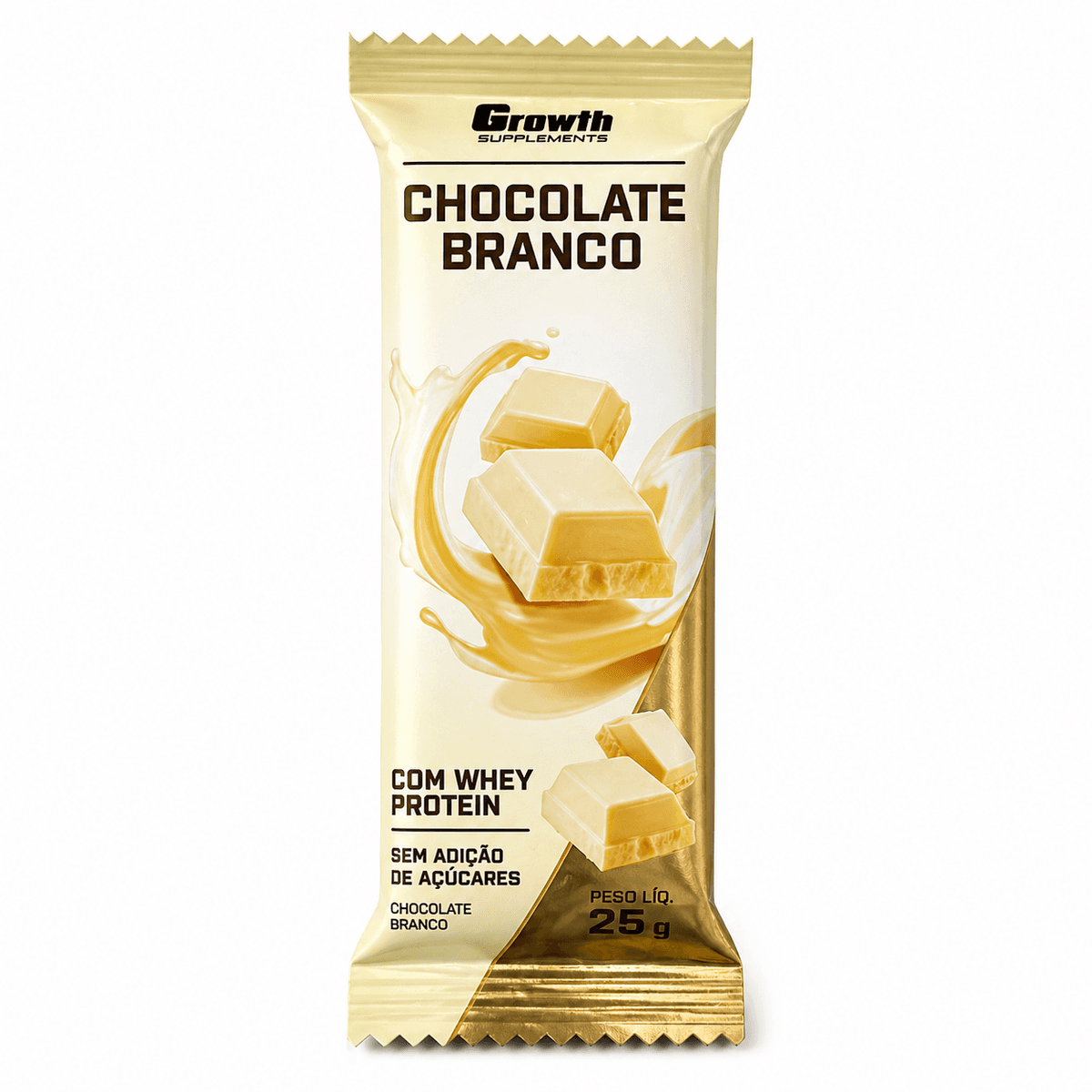 Bar Growth protein sabor chocolate branco 25g