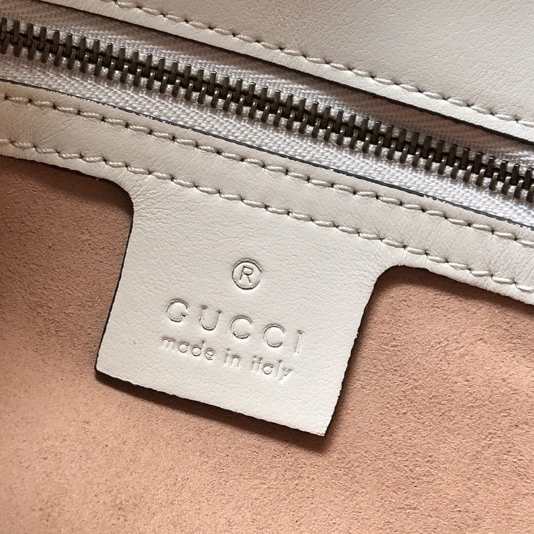 Gucci GG Marmont Small Matelassê Bag White