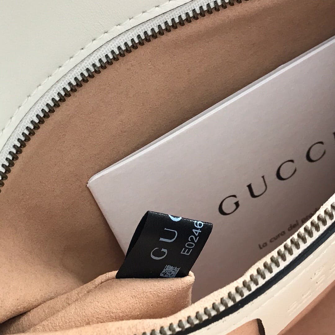 Gucci GG Marmont Small Matelassê Bag White