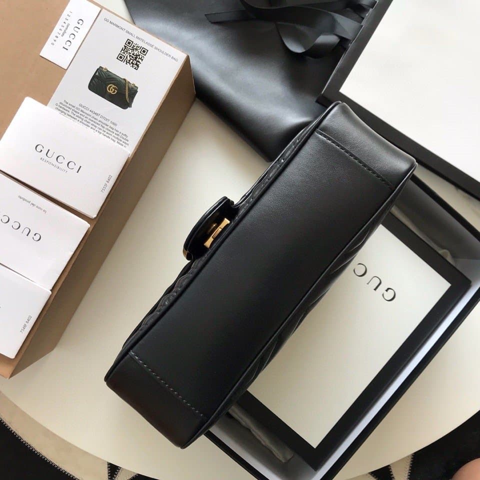 Gucci GG Marmont Small Matelassê Bag Black