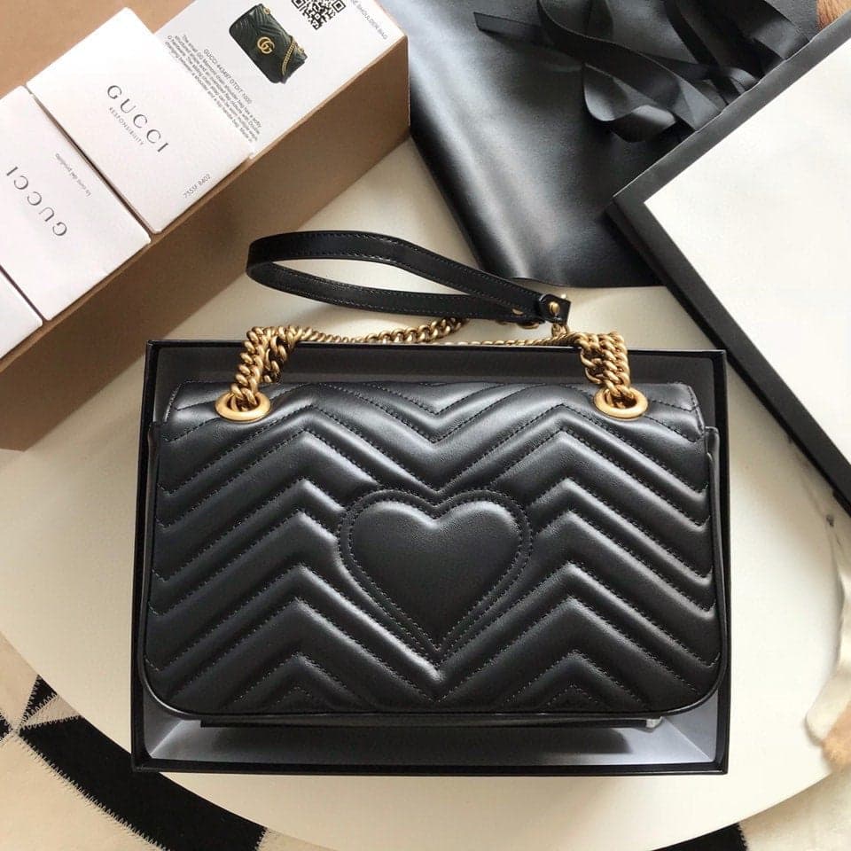 Gucci GG Marmont Small Matelassê Bag Black