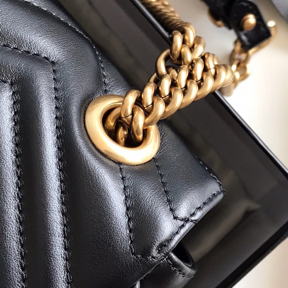 Gucci GG Marmont Small Matelassê Bag Black
