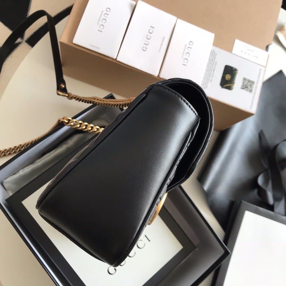 Gucci GG Marmont Small Matelassê Bag Black