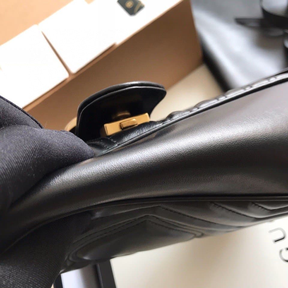 Gucci GG Marmont Small Matelassê Bag Black