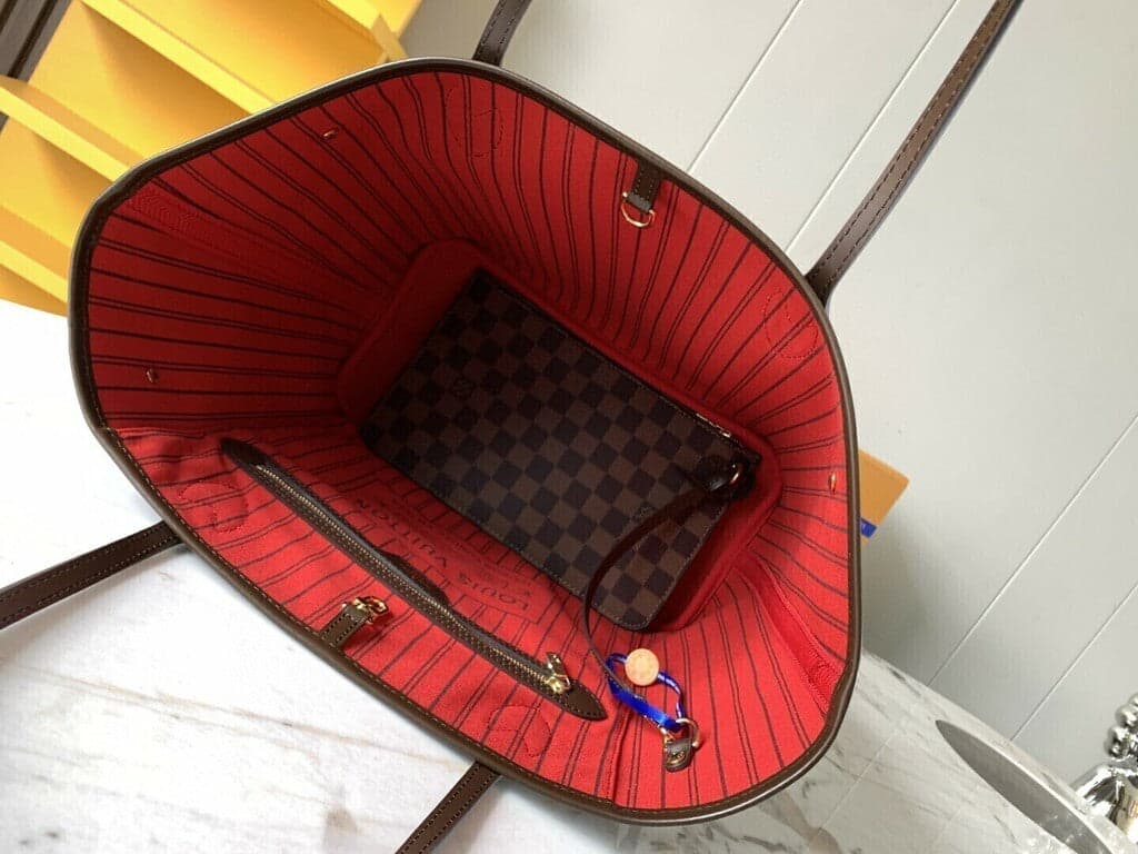 Louis Vuitton Neverfull MM Inside Out Brown & Red