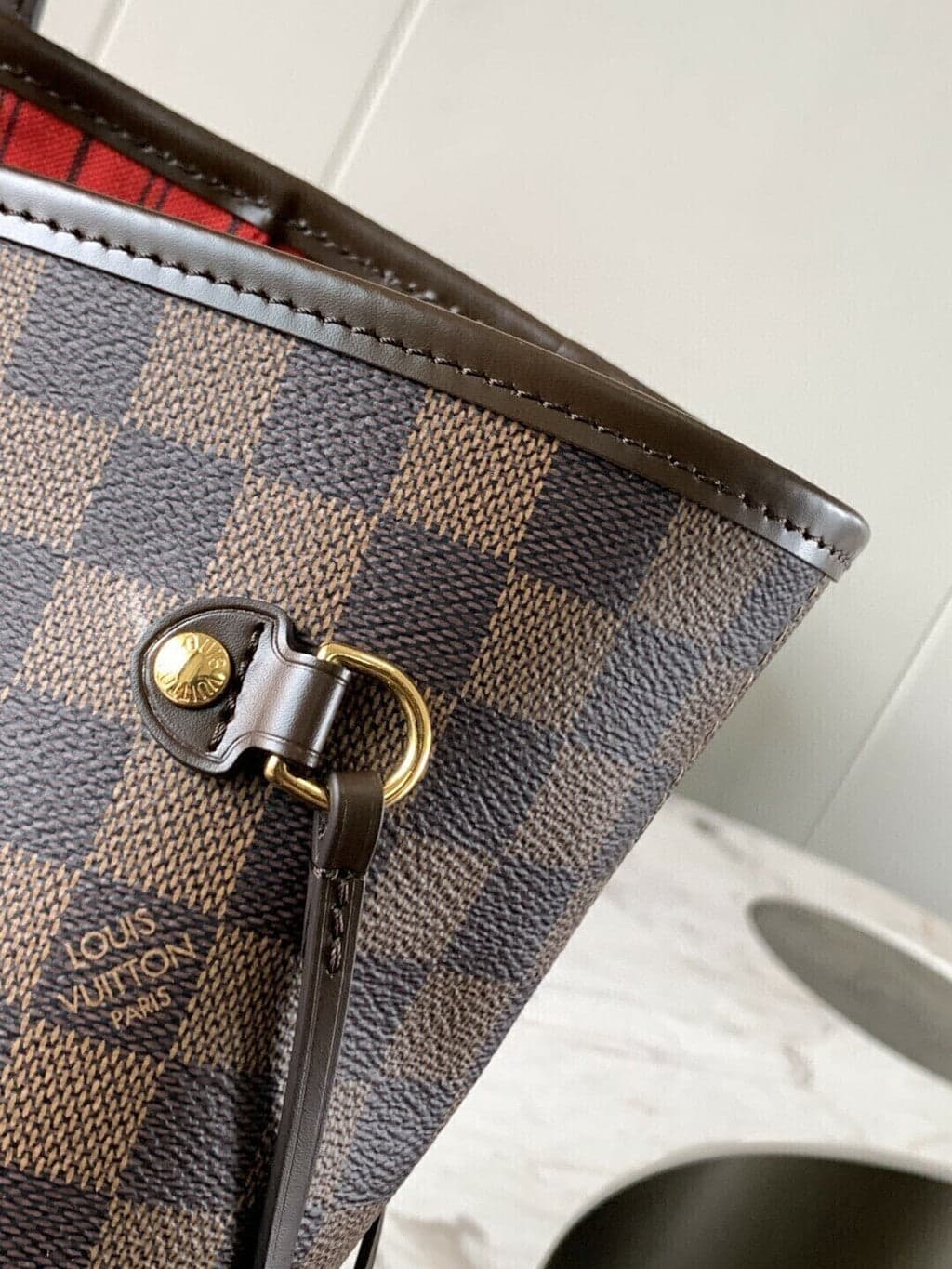 Louis Vuitton Neverfull MM Inside Out Brown & Red