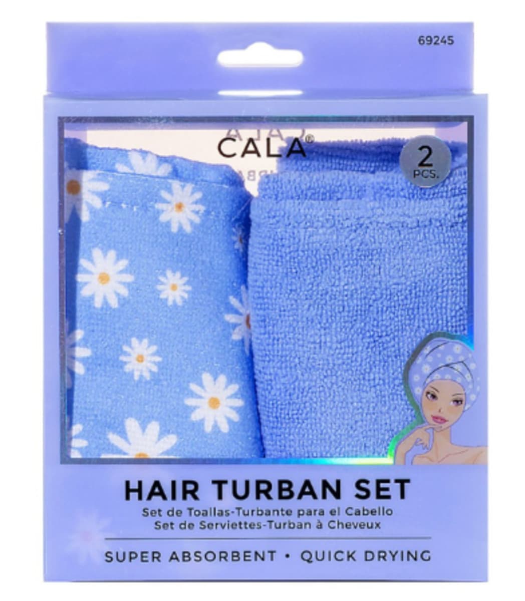 Cala hair turban set - daisy/lavender