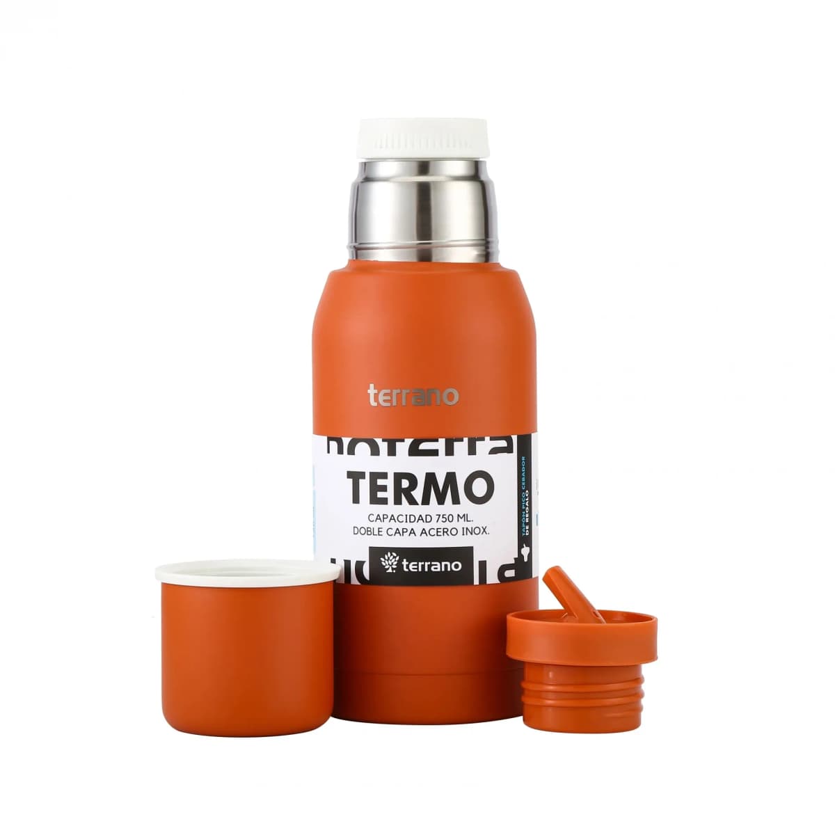 Cantil de aço inox terrano 750ml terracotta