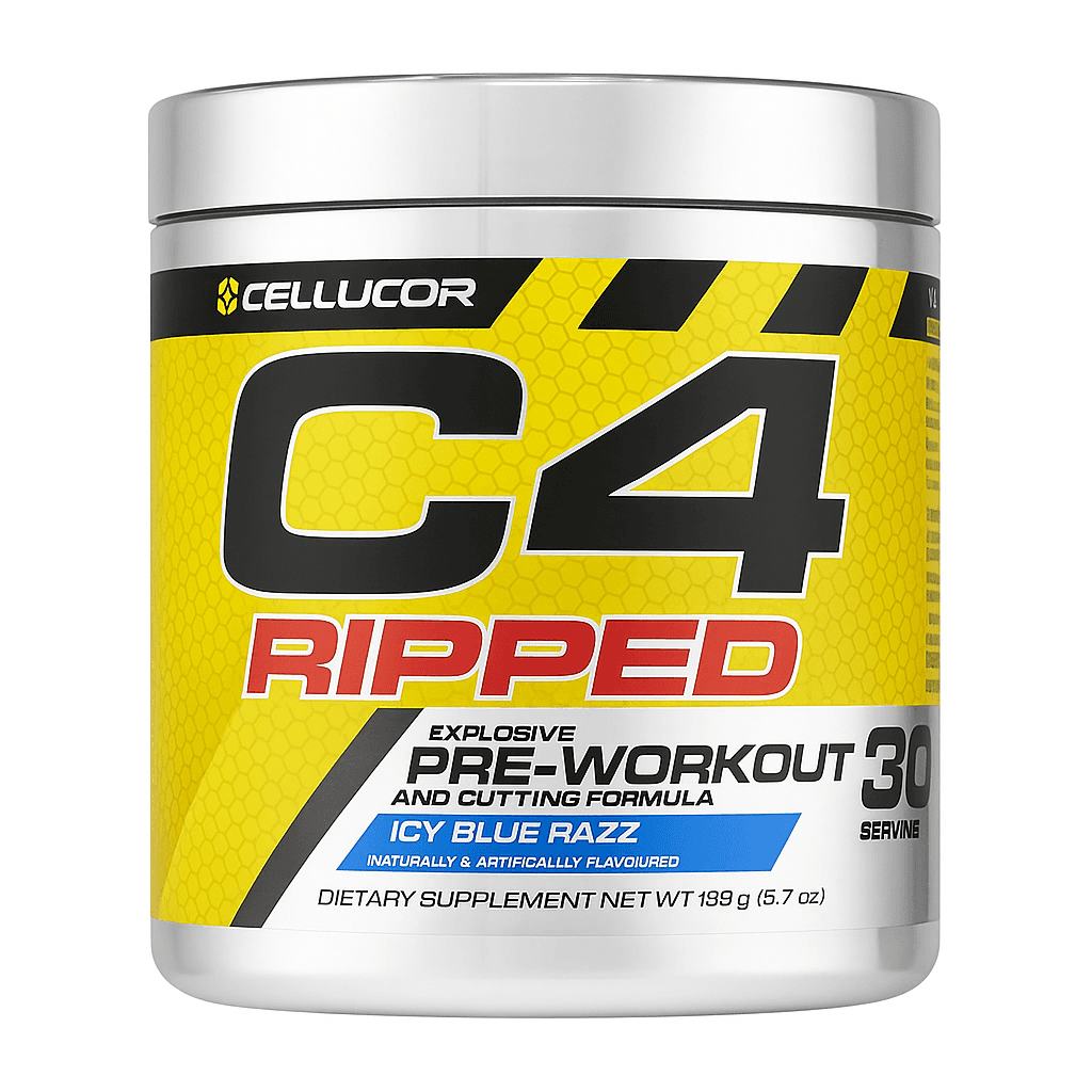 Cellucor C4 Ripped Explosive Pre-Workout Icy Blue Razz 189g