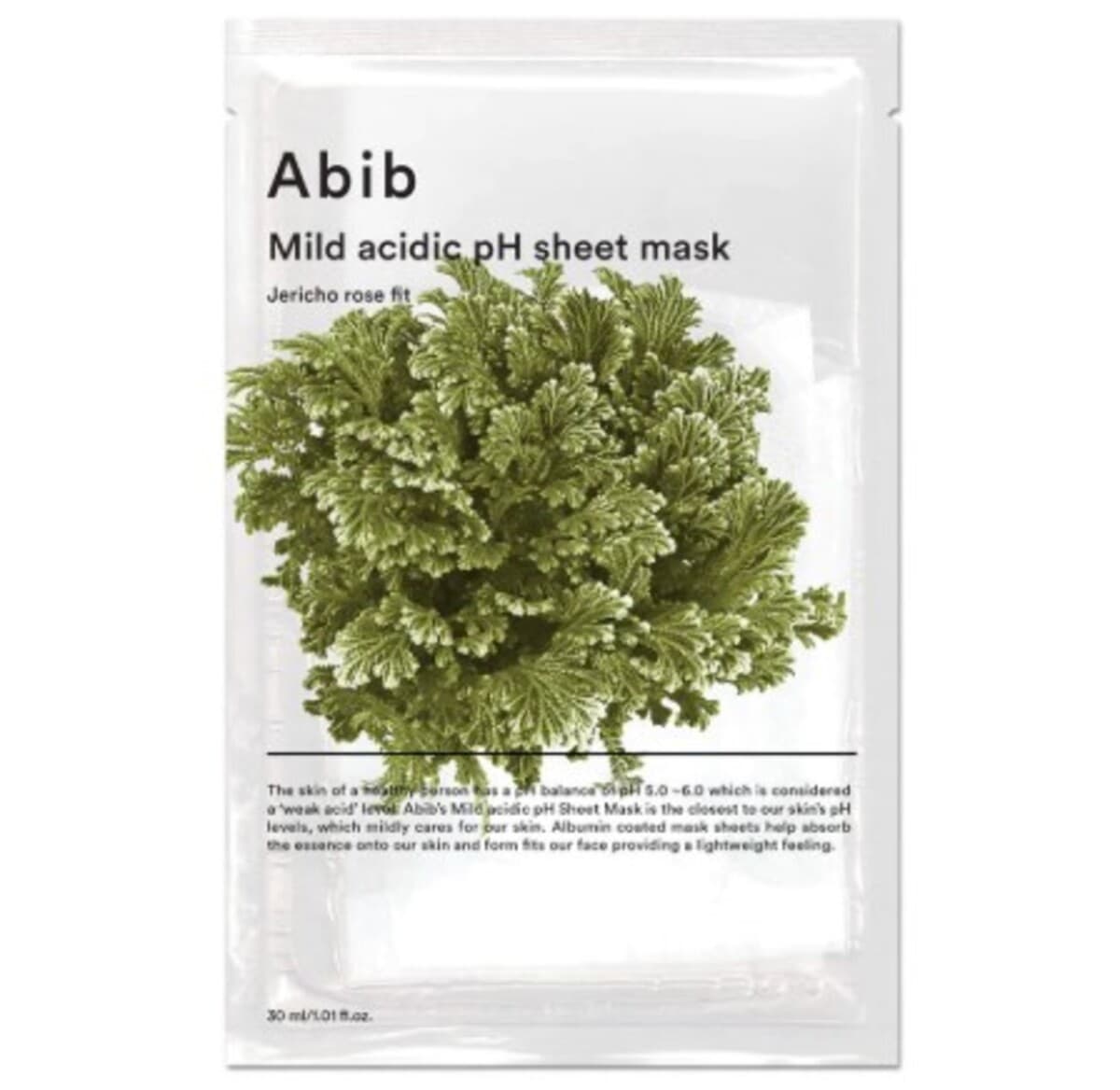 Máscara em folha abib mild acidic ph jericho rose fit