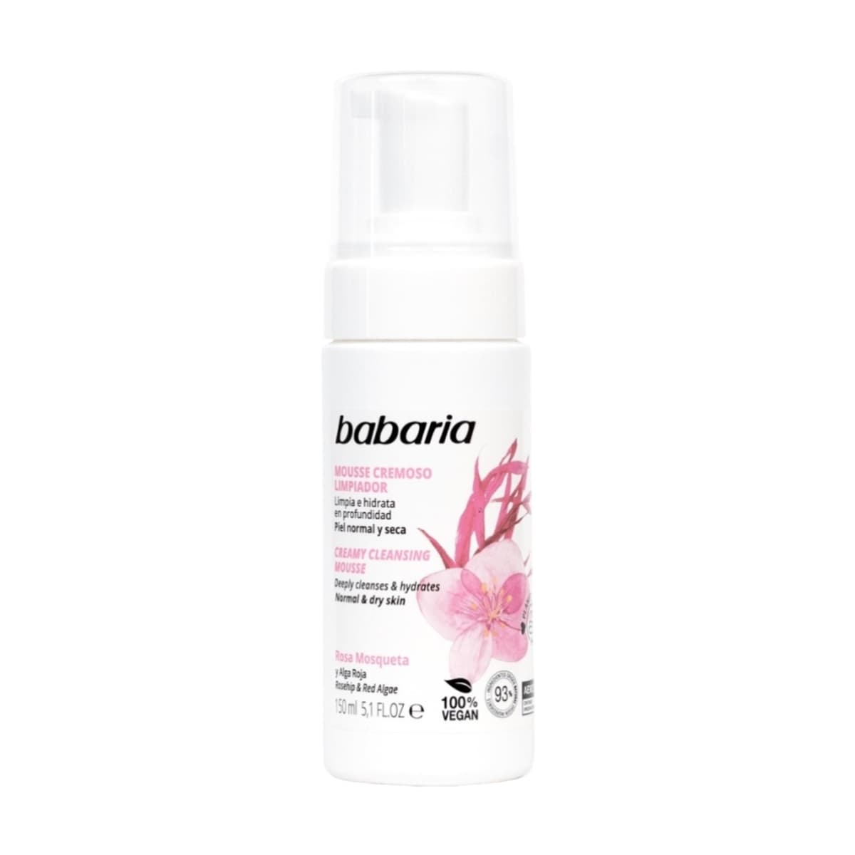 Mousse de limpeza babaria cremoso 150ml
