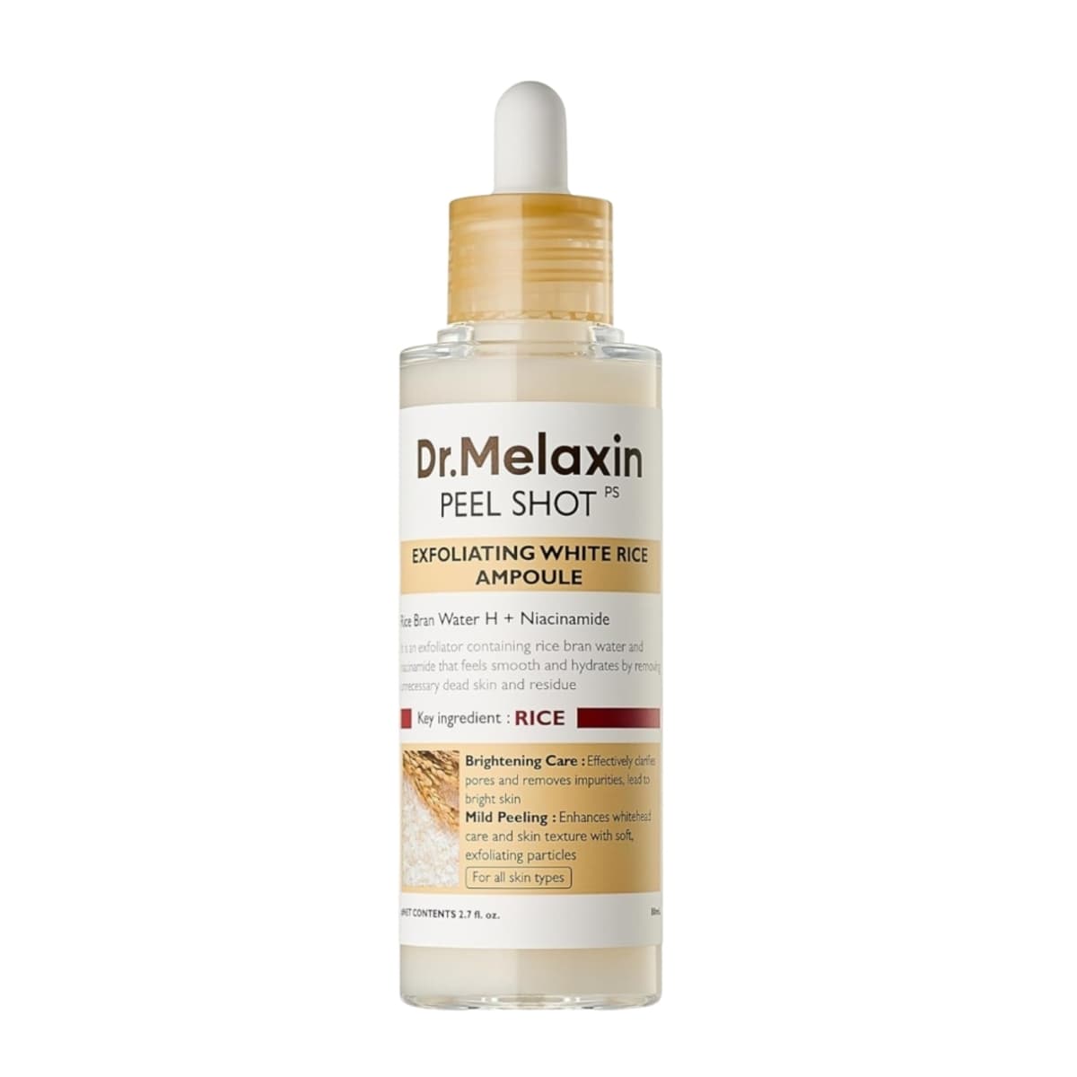 Ampola dr melaxin peel shot exfoliating white rice 80ml