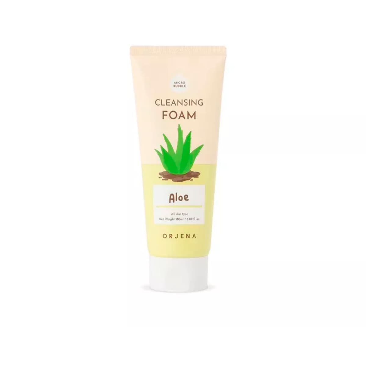 Espuma de limpeza orjena aloe 180ml