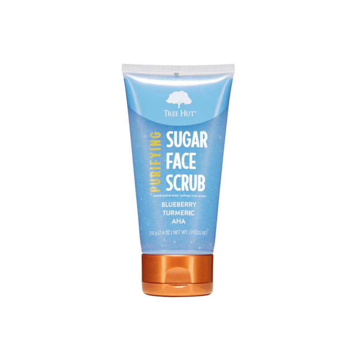 Esfoliante facial de açúcar tree hut blueberry & turmeric
