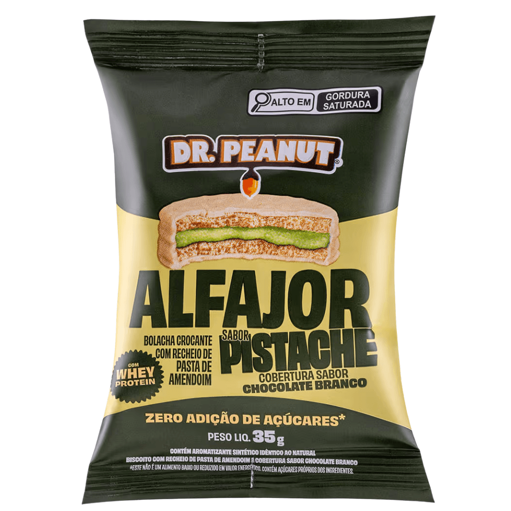 Dr Peanut Alfajor sabor Pistache 35g