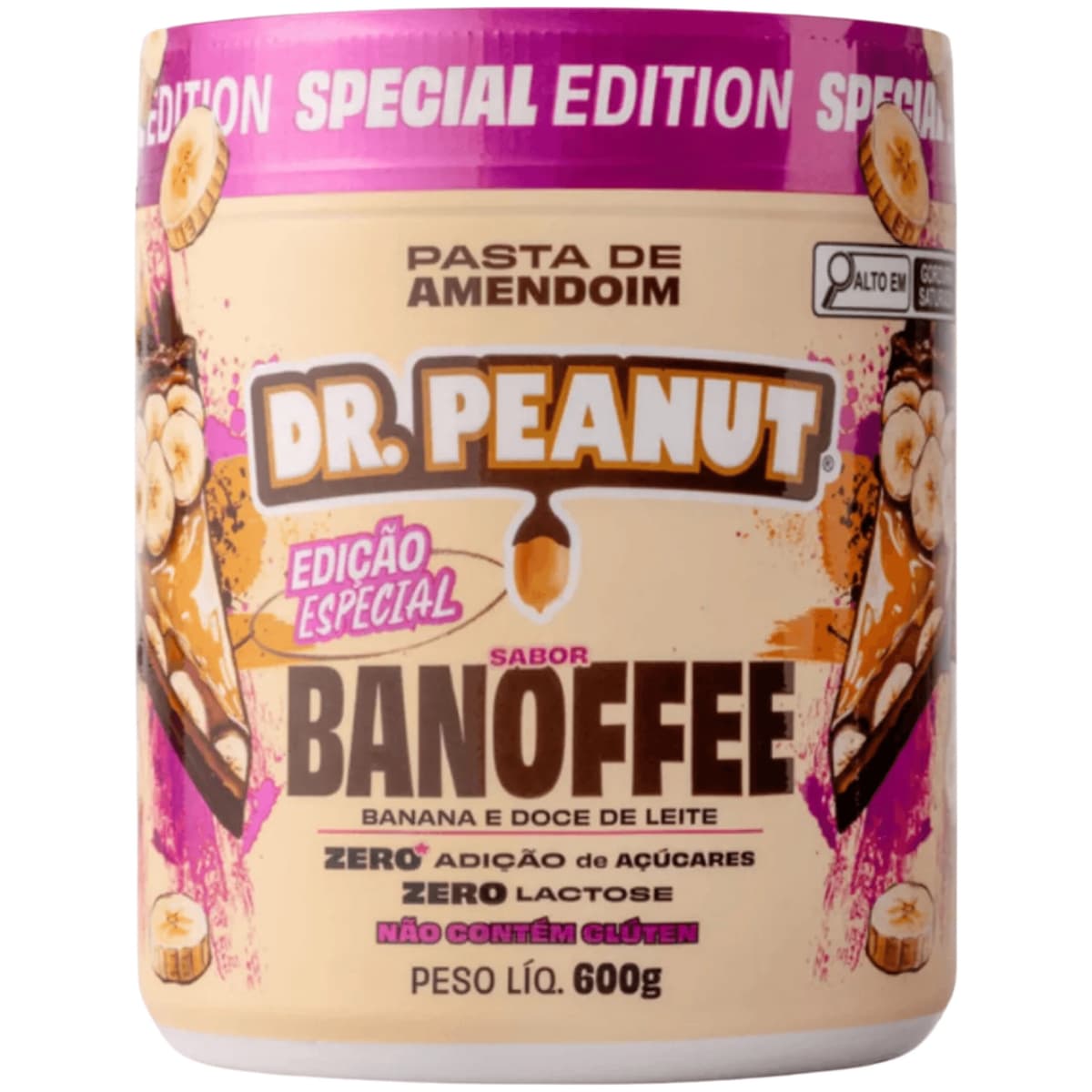 Dr. Peanut Pasta de Amendoim Sabor Banoffee 600g