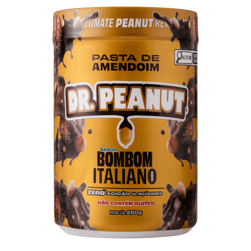 Dr. Peanut Pasta de Amendoim Sabor Bombom Italiano 250g
