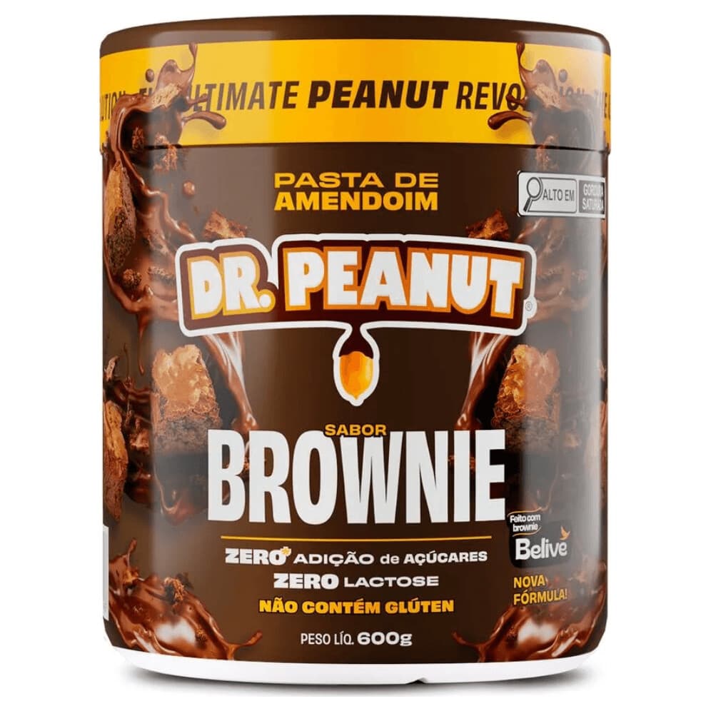 Dr Peanut Pasta de Amendoim Sabor Brownie 600g