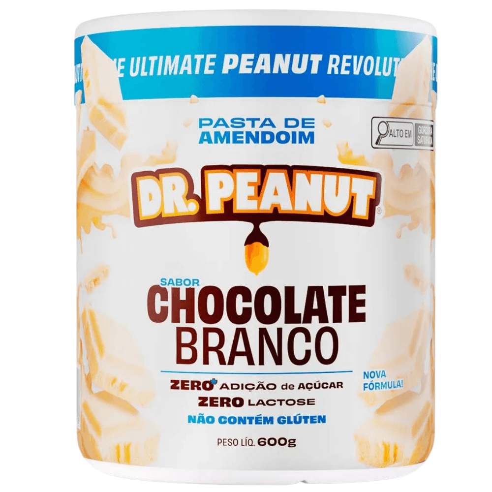 Dr Peanut Pasta de Amendoim Sabor Chocolate Branco 600g