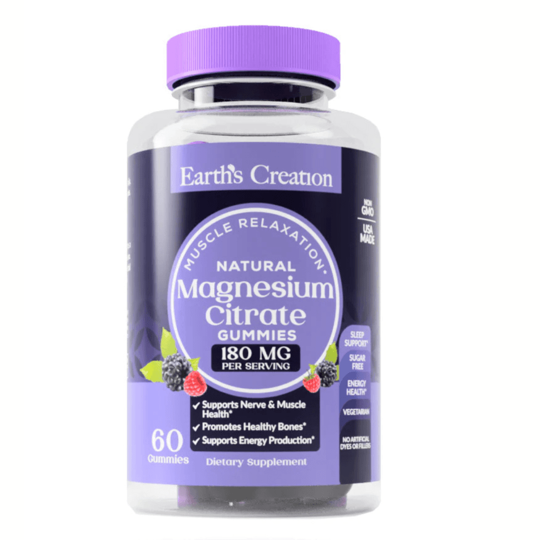 Earth's Creation Magnésio Citrato 180mg 60 Gummies