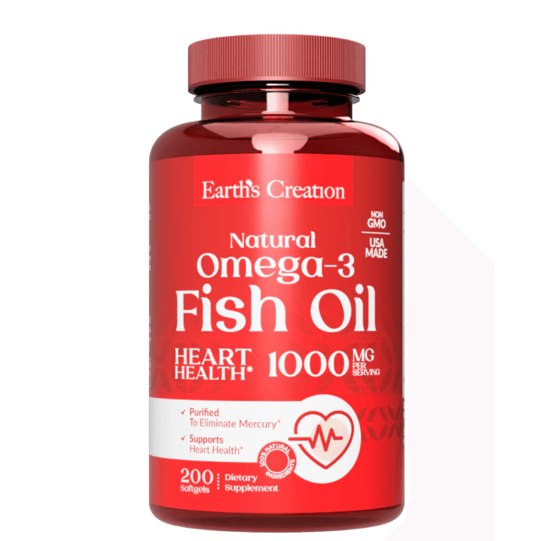 Earth's Creation Omega 3 Fish Oil 1000mg 200 Cápsulas