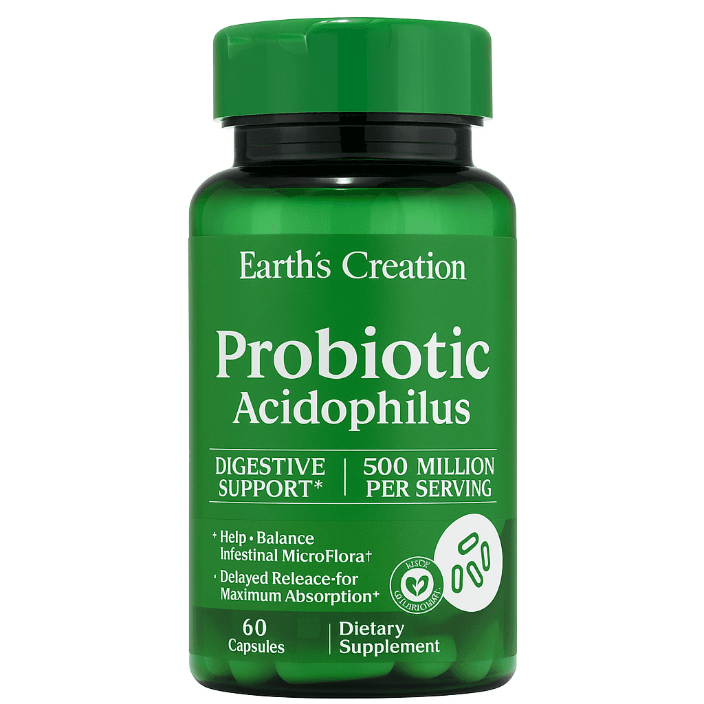 Earth's Creation Probiotic Acidophilus 60 Cápsulas