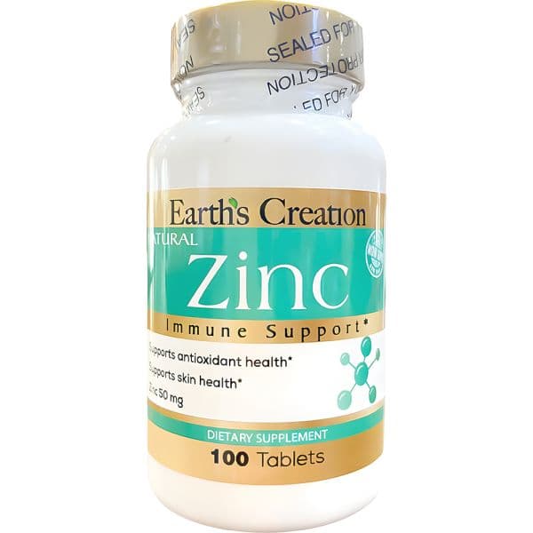 Earth's Creation Zinco 50mg 100 Cápsulas