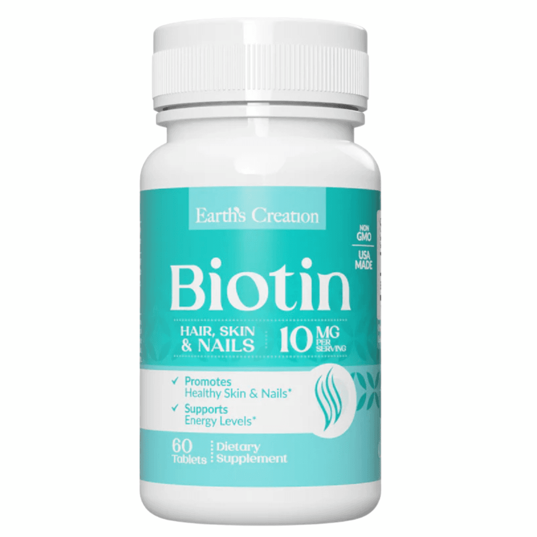 Earth’s Creation Biotin 10mg 60 Cápsulas