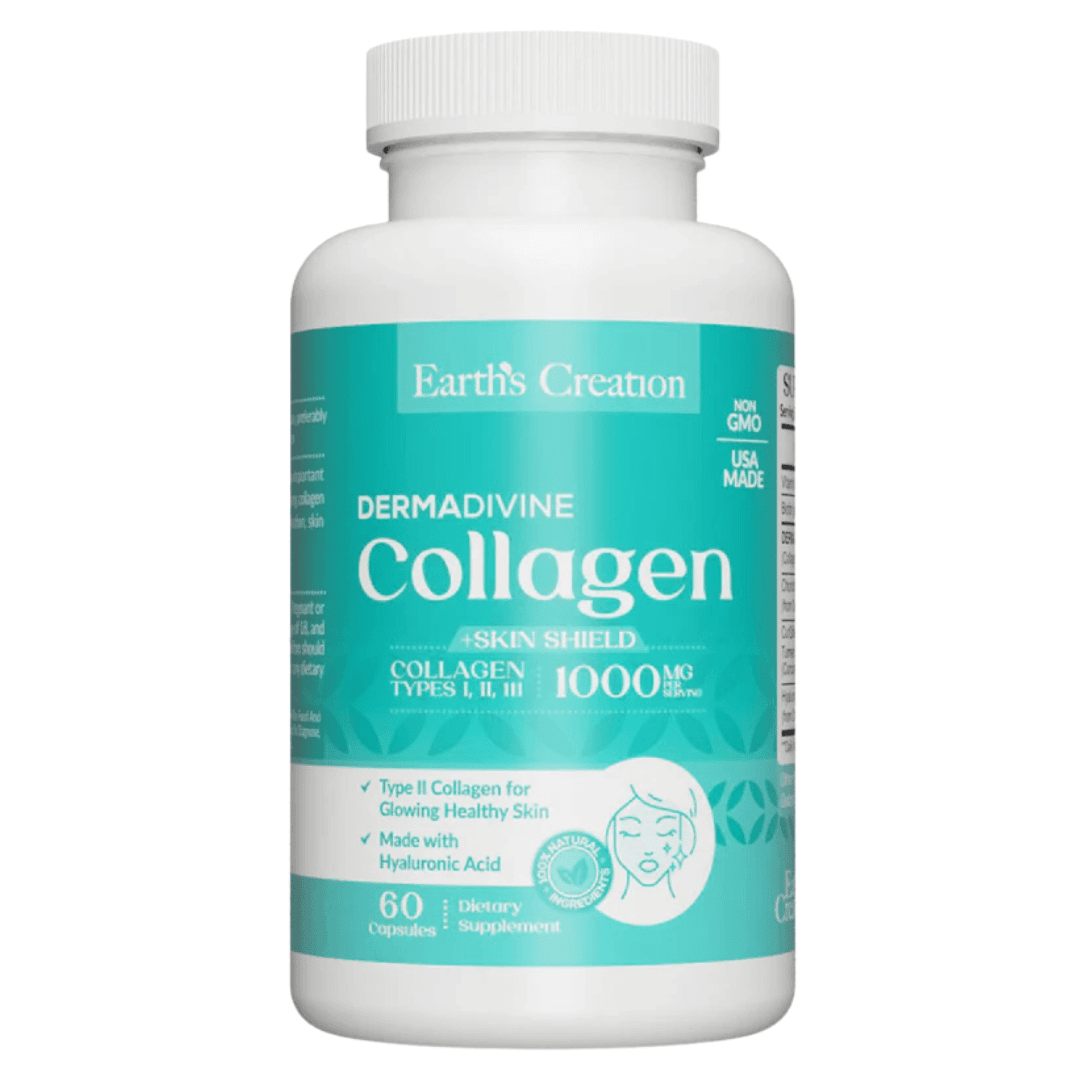 Earth’s Creation Derma Divine Collagen + Hyaluronic Acid 60 Cápsulas