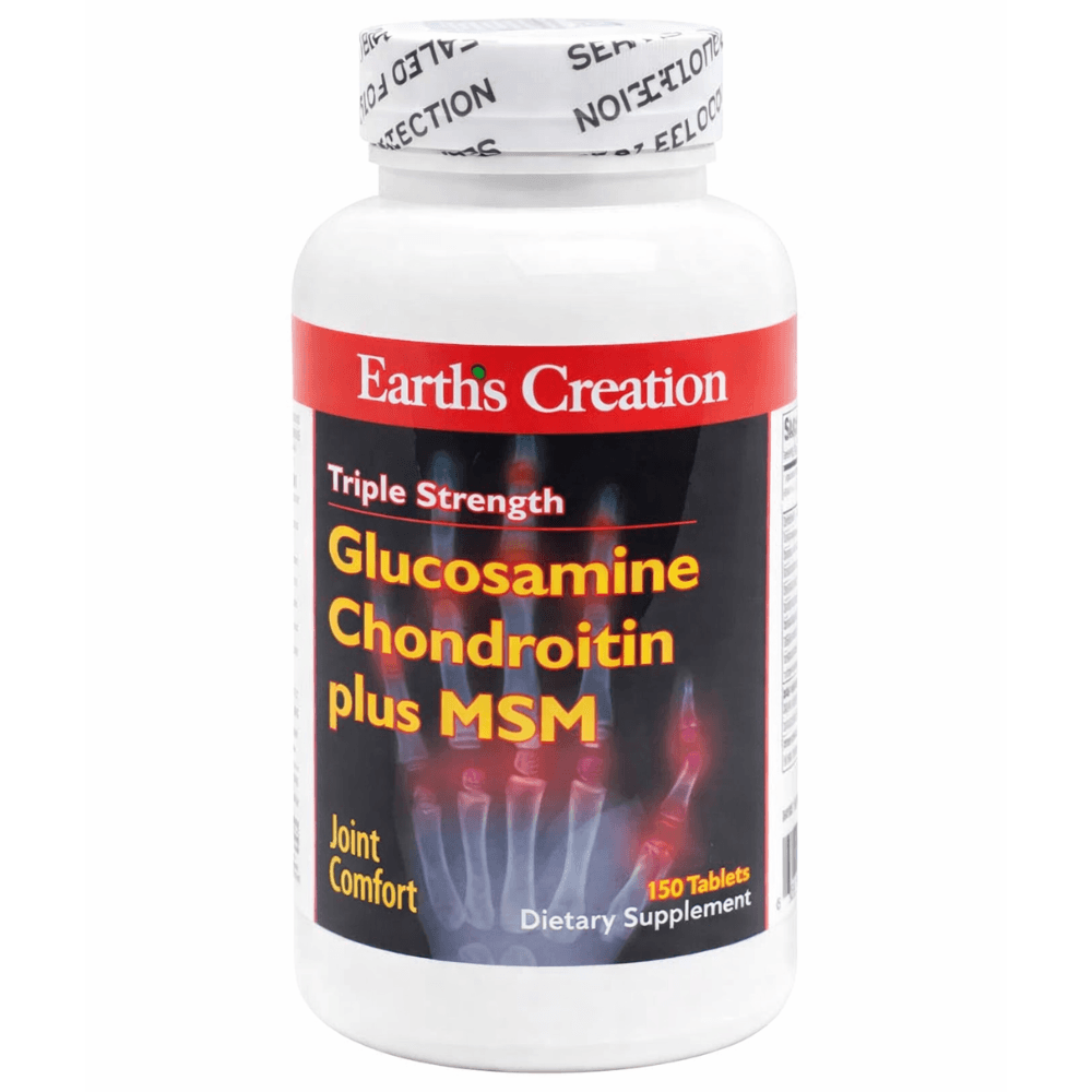 Earths Creation Glucosamine Chondroitin Plus MSM 150 Cápsulas