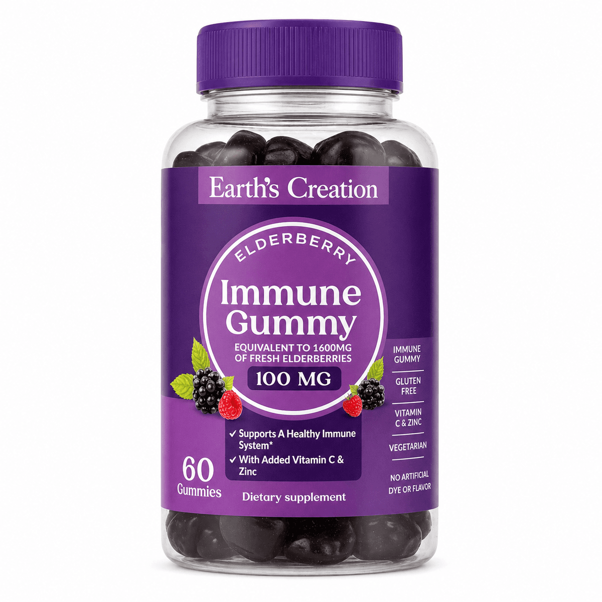 Earths Creation Immune Gummy 60 gummies