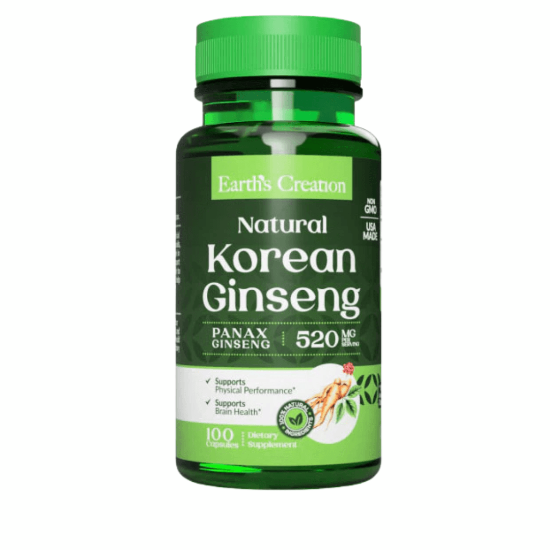 Earth’s Creation Korean Ginseng 520mg 100 Cápsulas