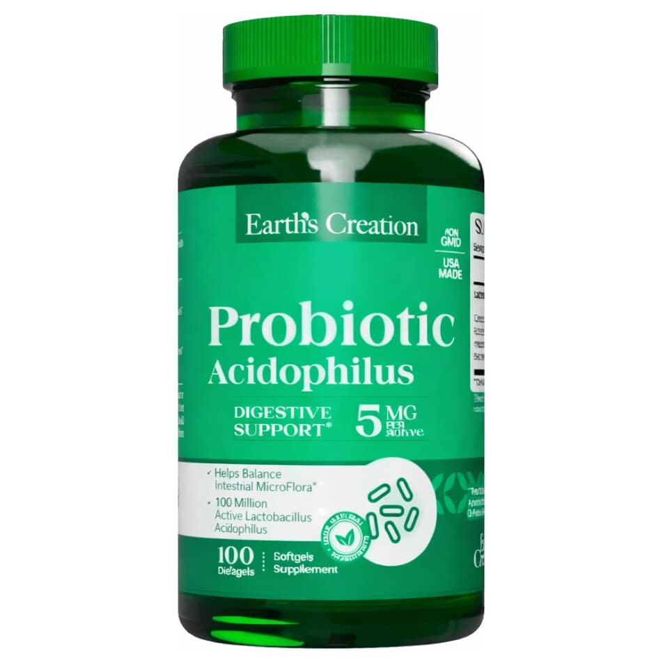 Earth’s Creation Probiotic Acidophilus 100 Millions 100 Cápsulas