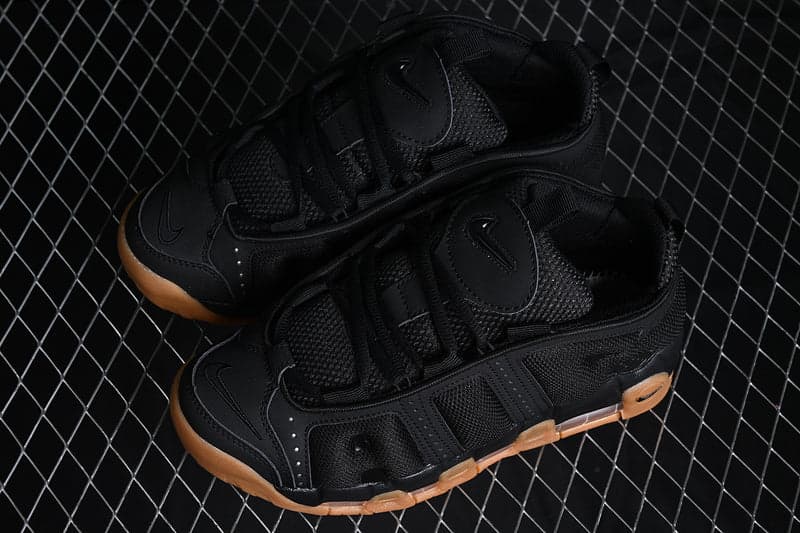 NIKE AIR MORE UPTEMPO LOW BLACK GUM