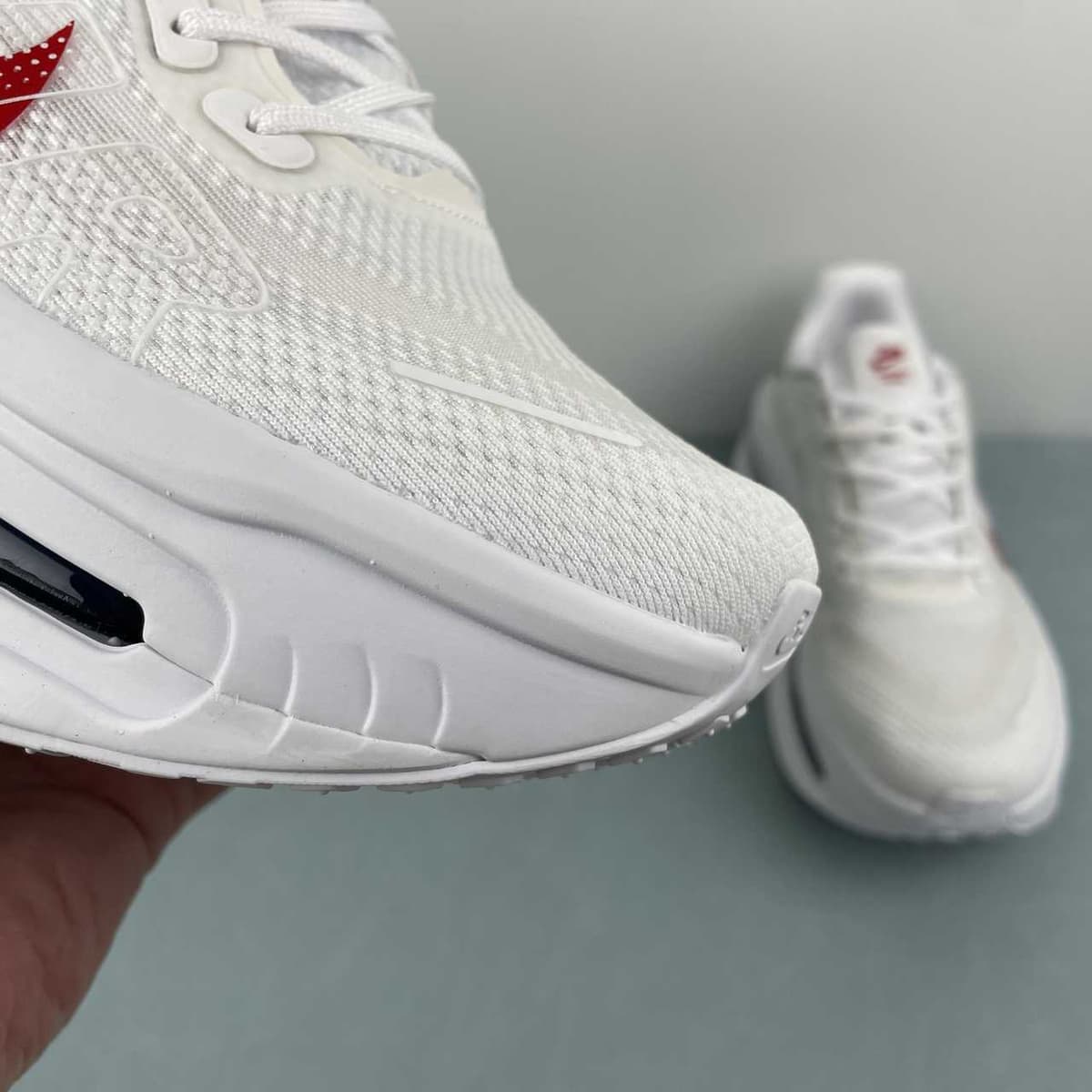 Nike Vomero Premium White Bright Crimson.
