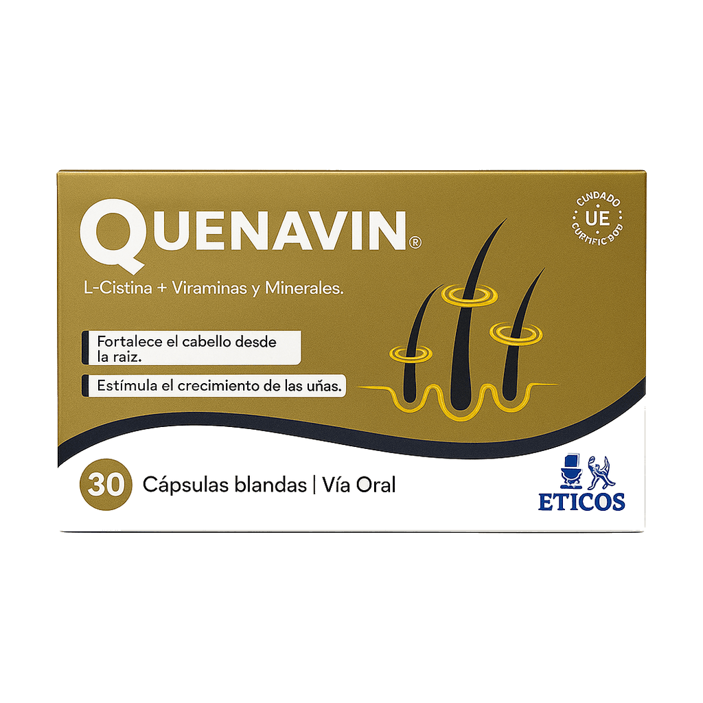 Eticos Quenavin L-Cistina + Vitaminas e Minerais 30 Cápsulas