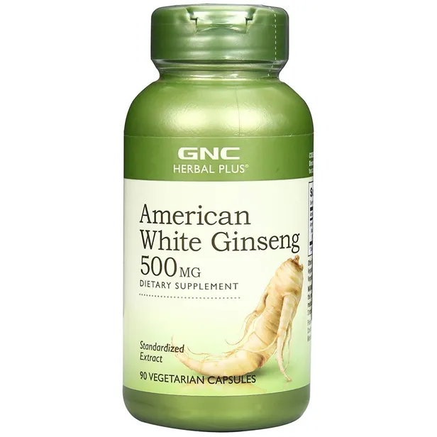 GNC America White Ginseng 500mg 90 Cápsulas