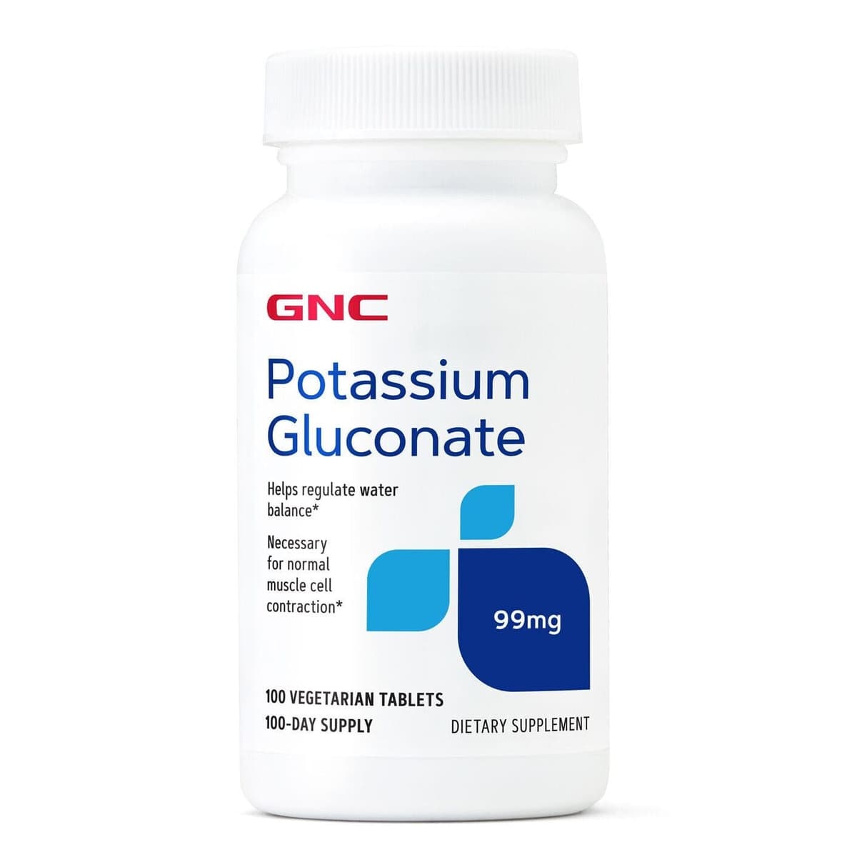 GNC Gluconato de Potássio 99mg 100 Cápsulas