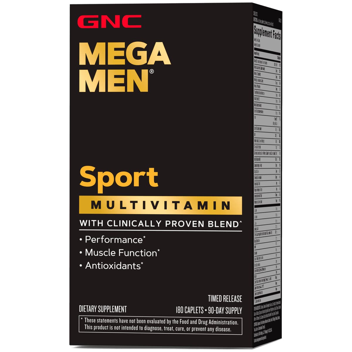 GNC Mega Men Sport Multivitamínico 180 Comprimidos