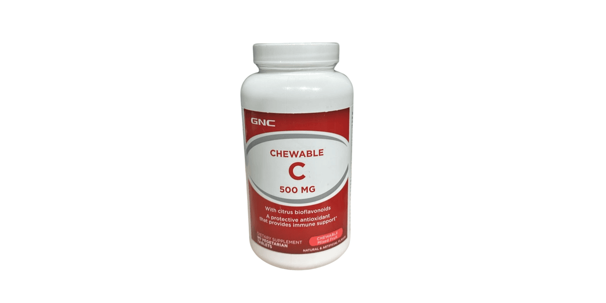 GNC Vitamina C Chewable 500mg 90 Vegetarian Tabletes