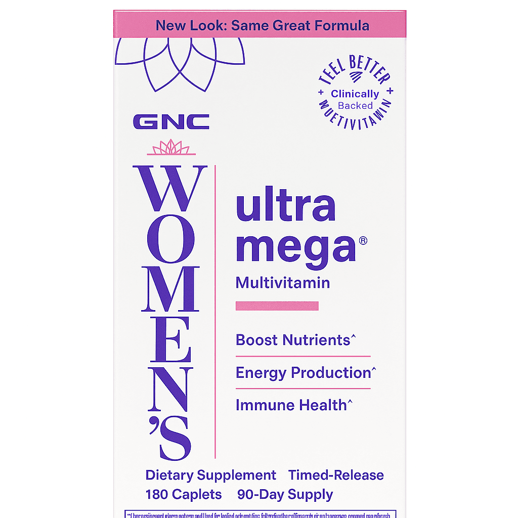 GNC Women's Ultra Mega Multivitamin 180 Cápsulas