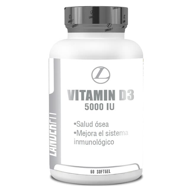LanderFit Vitamina D3 5000 IU 60 Cápsulas