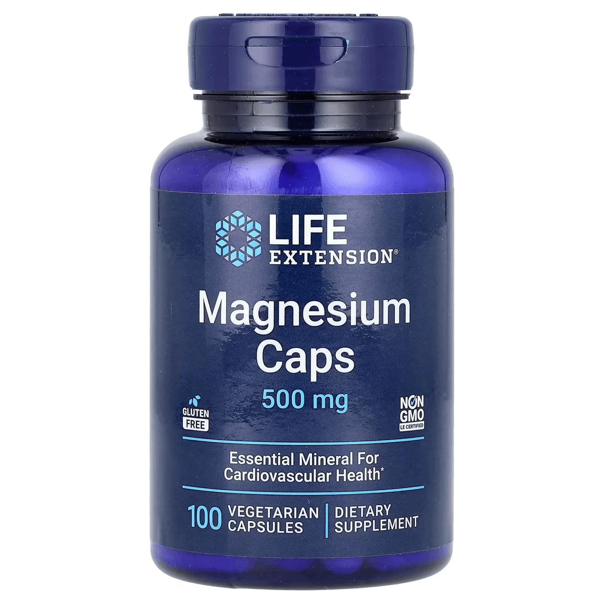 Life Extension Magnésio 500mg 100 Cápsulas | Óxido + Citrato + Succinato